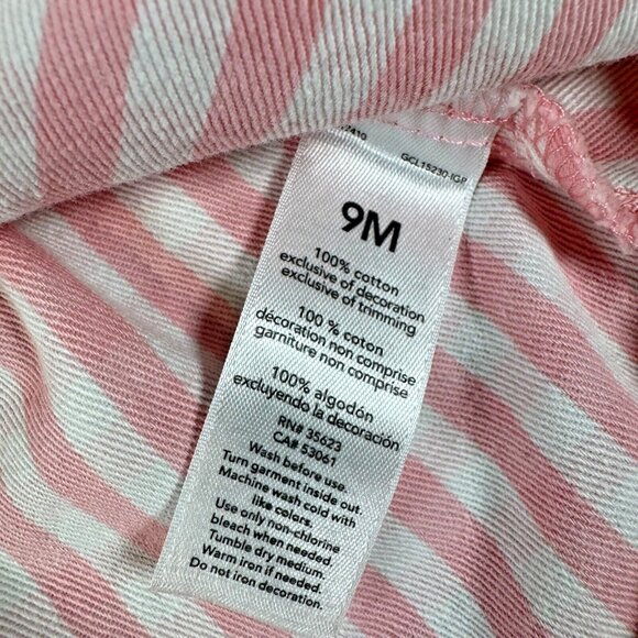 Carter's Just One You Baby Girls Gingham Bunny Overall Skirt Easter Pink 9M - Picture 11 of 11